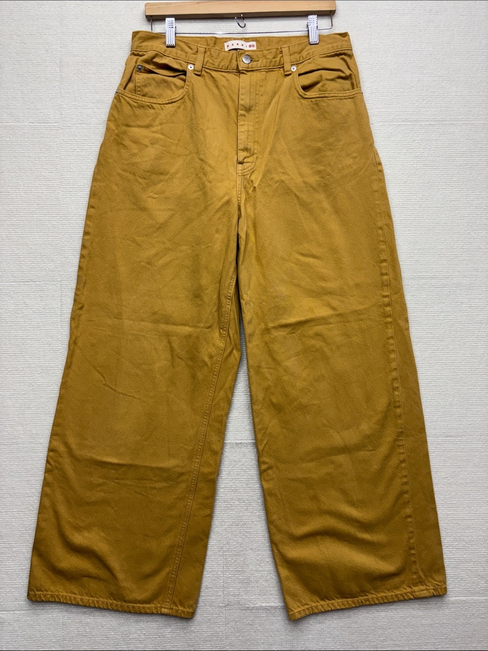 Marni | Uniqlo Wide-Leg Pants in Mustard 4